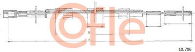 Cable Pull, parking brake COFLE 92.10.706