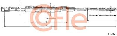 Cable Pull, parking brake COFLE 92.10.707