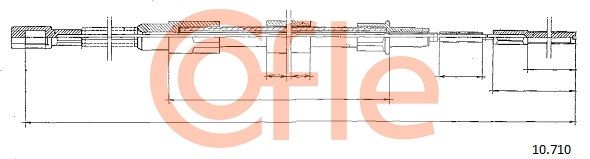COFLE 92.10.710 Cable Pull, parking brake