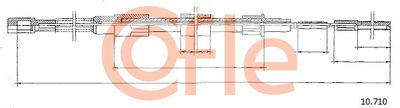 Cable Pull, parking brake COFLE 92.10.710