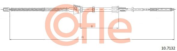 COFLE 92.10.7132 Cable Pull, parking brake