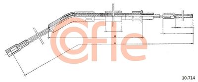 Cable Pull, parking brake COFLE 92.10.714