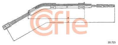 Cable Pull, parking brake COFLE 92.10.715