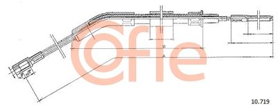 Cable Pull, parking brake COFLE 92.10.719