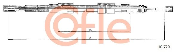 COFLE 92.10.720 Cable Pull, parking brake