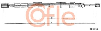 Cable Pull, parking brake COFLE 92.10.7211
