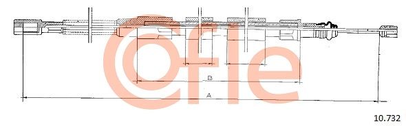 COFLE 92.10.732 Cable Pull, parking brake
