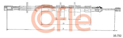 Cable Pull, parking brake COFLE 92.10.732