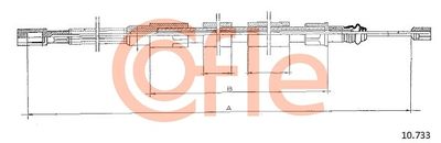 Cable Pull, parking brake COFLE 92.10.733