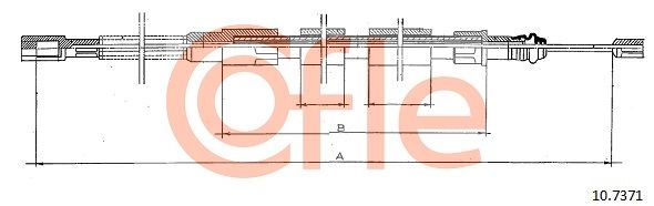 COFLE 92.10.7371 Cable Pull, parking brake