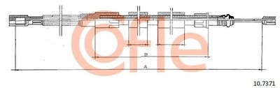 Cable Pull, parking brake COFLE 92.10.7371