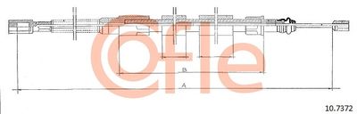 Cable Pull, parking brake COFLE 92.10.7372