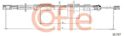 Cable Pull, parking brake COFLE 92.10.737