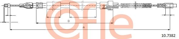 COFLE 92.10.7382 Cable Pull, parking brake