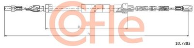 Cable Pull, parking brake COFLE 92.10.7383