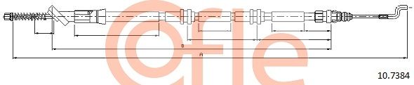 COFLE 92.10.7384 Cable Pull, parking brake