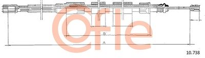 Cable Pull, parking brake COFLE 92.10.738