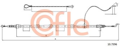 Cable Pull, parking brake COFLE 92.10.7396