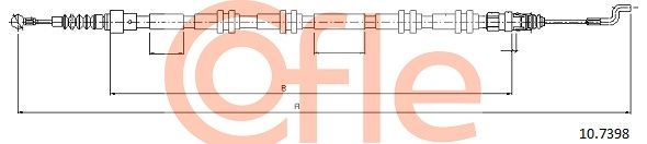 COFLE 92.10.7398 Cable Pull, parking brake