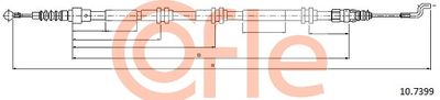 Cable Pull, parking brake COFLE 92.10.7399
