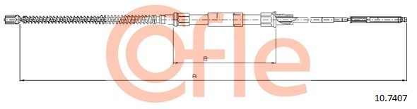 COFLE 92.10.7407 Cable Pull, parking brake