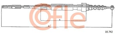 Cable Pull, parking brake COFLE 92.10.742