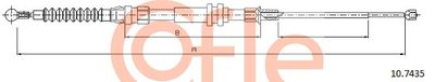 Cable Pull, parking brake COFLE 92.10.7435