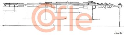 Cable Pull, parking brake COFLE 92.10.747