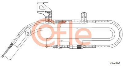 Cable Pull, parking brake COFLE 92.10.7482
