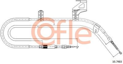 Cable Pull, parking brake COFLE 92.10.7483