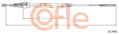 Cable Pull, parking brake COFLE 92.10.7492