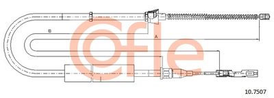 Cable Pull, parking brake COFLE 92.10.7507