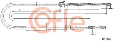 Cable Pull, parking brake COFLE 92.10.7515