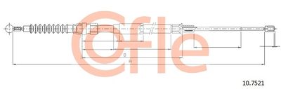 Cable Pull, parking brake COFLE 92.10.7521