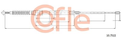 Cable Pull, parking brake COFLE 92.10.7522
