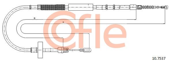 COFLE 92.10.7537 Cable Pull, parking brake