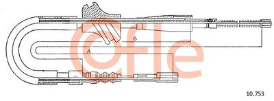 Cable Pull, parking brake COFLE 92.10.753