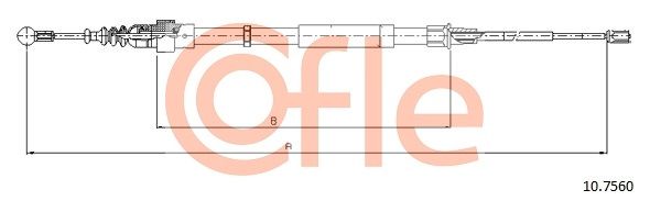 COFLE 92.10.7560 Cable Pull, parking brake
