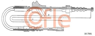 Cable Pull, parking brake COFLE 92.10.7581