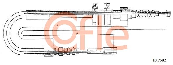 COFLE 92.10.7582 Cable Pull, parking brake