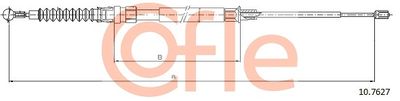 Cable Pull, parking brake COFLE 92.10.7627