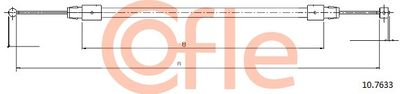 Cable Pull, parking brake COFLE 92.10.7633