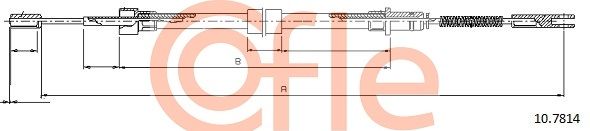 COFLE 92.10.7814 Cable Pull, parking brake