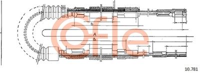 Cable Pull, parking brake COFLE 92.10.781