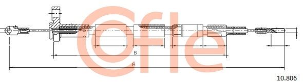COFLE 92.10.806 Cable Pull, parking brake