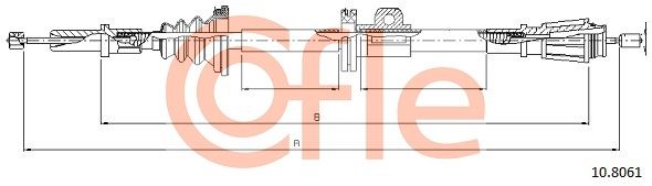 COFLE 92.10.8061 Cable Pull, parking brake