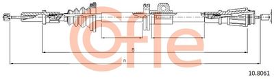 Cable Pull, parking brake COFLE 92.10.8061