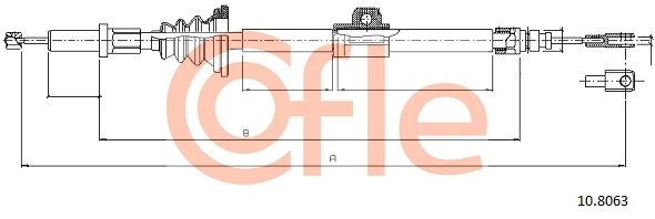 COFLE 92.10.8063 Cable Pull, parking brake
