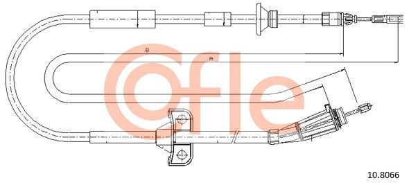 COFLE 92.10.8066 Cable Pull, parking brake