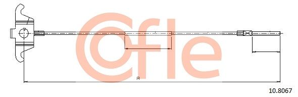 COFLE 92.10.8067 Cable Pull, parking brake